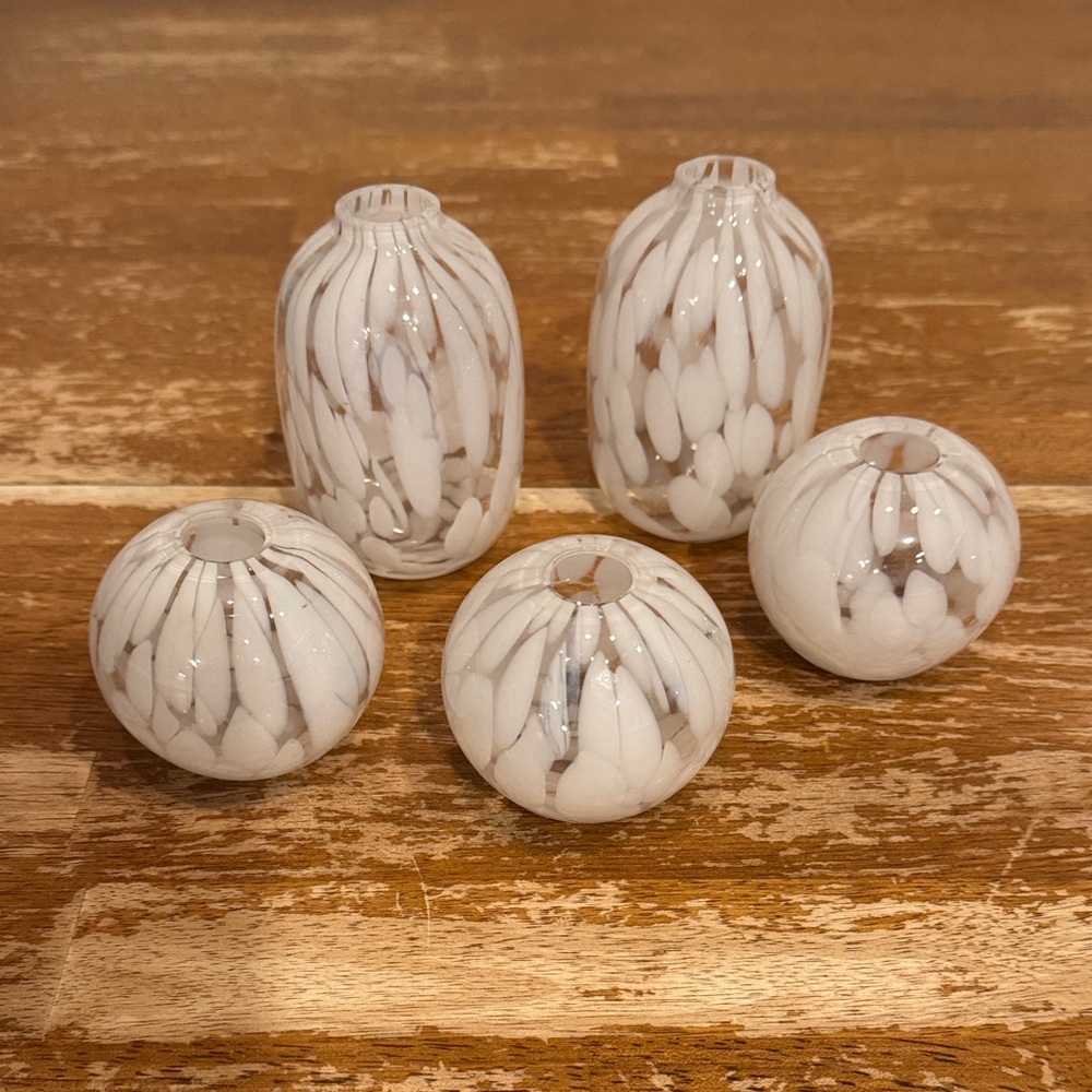 H&M White Ceramic Vases Set